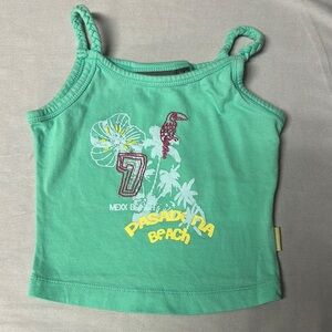 Mexx Green Tank Top with Playful Graphic Design